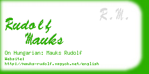 rudolf mauks business card